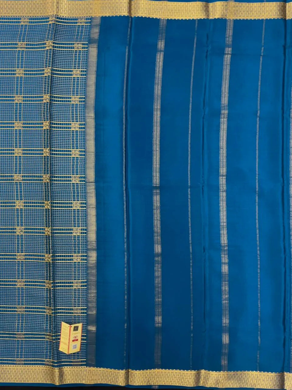 Mysore Silk Saree with Royal Chex Pattern (Chamundi)