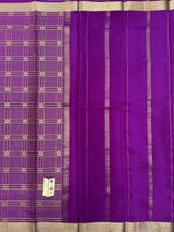 Mysore Silk Saree with Royal Chex Pattern (Chamundi)