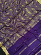 Mysore Silk Saree with Royal Chex Pattern (Chamundi)