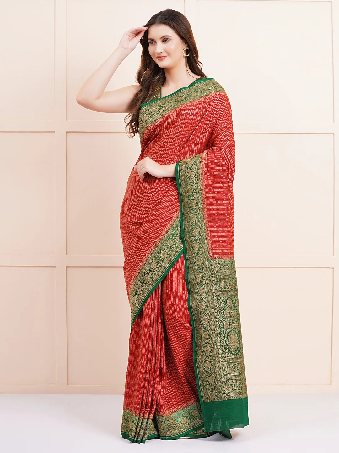 Pure Banarasi Crepe Silk Saree