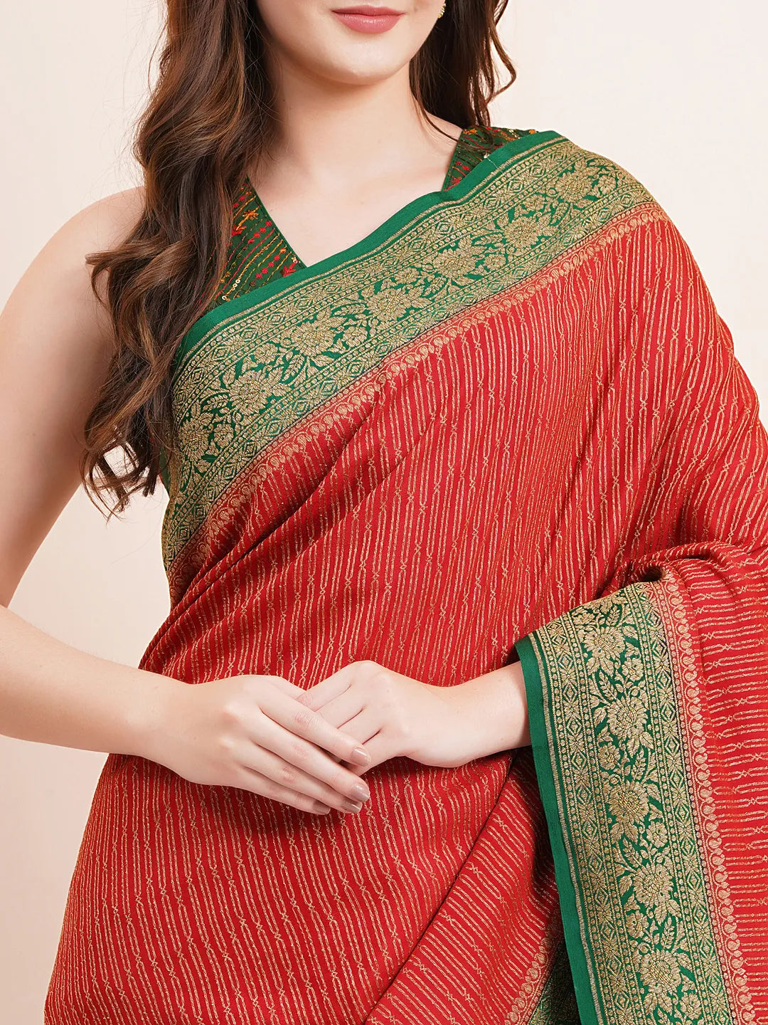 Pure Banarasi Crepe Silk Saree