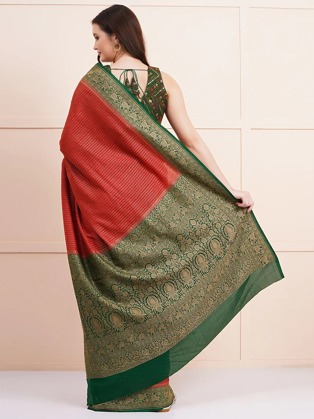 Pure Banarasi Crepe Silk Saree