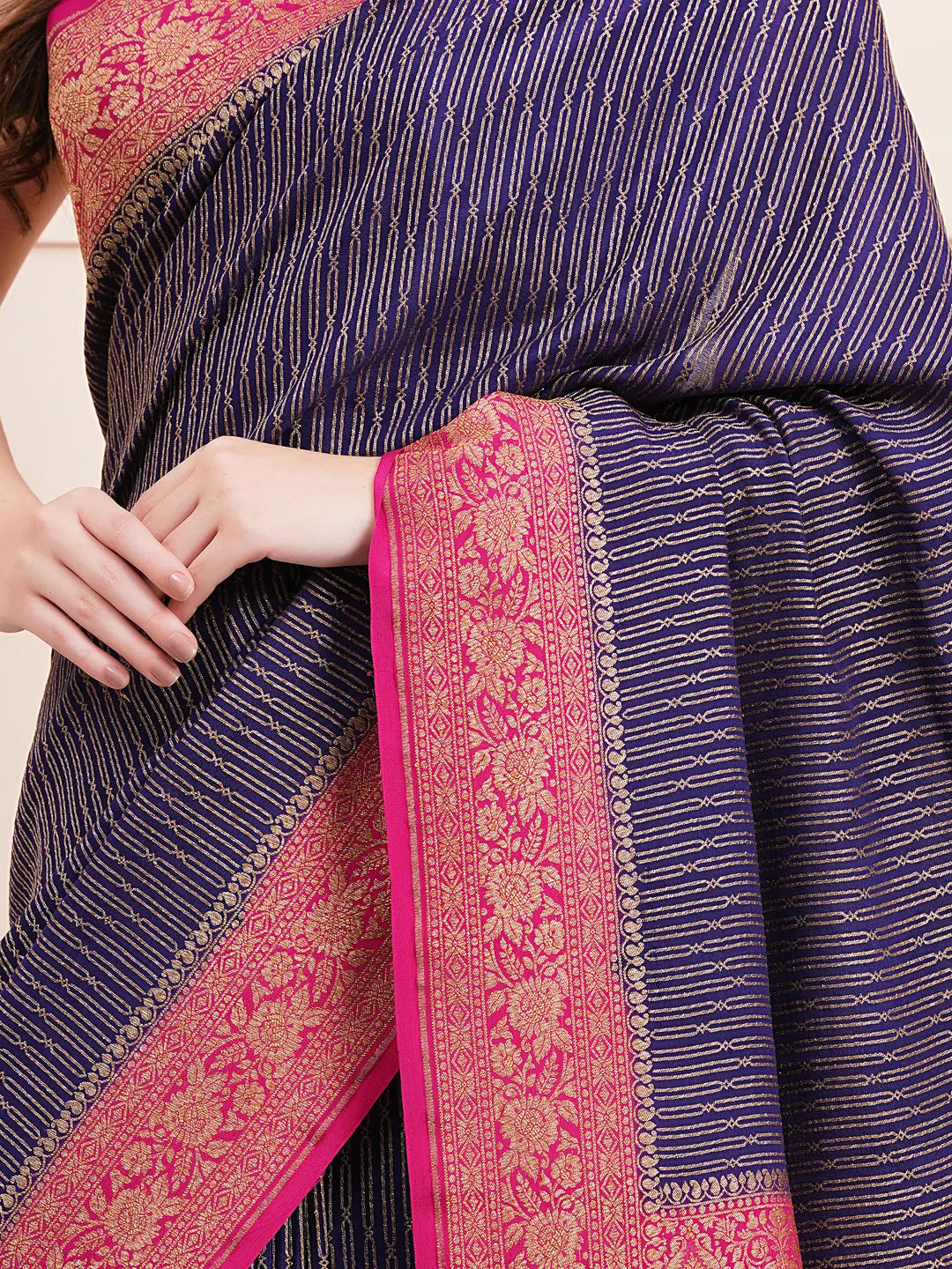 Pure Banarasi Crepe Silk Saree