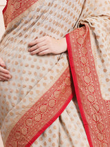 Timeless Pure Khaddi Georgette Silk Saree – The Ultimate Ethnic Wear for Wedding Celebrations.
