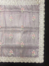 EMB Organza Saree with Intricate Thread Work