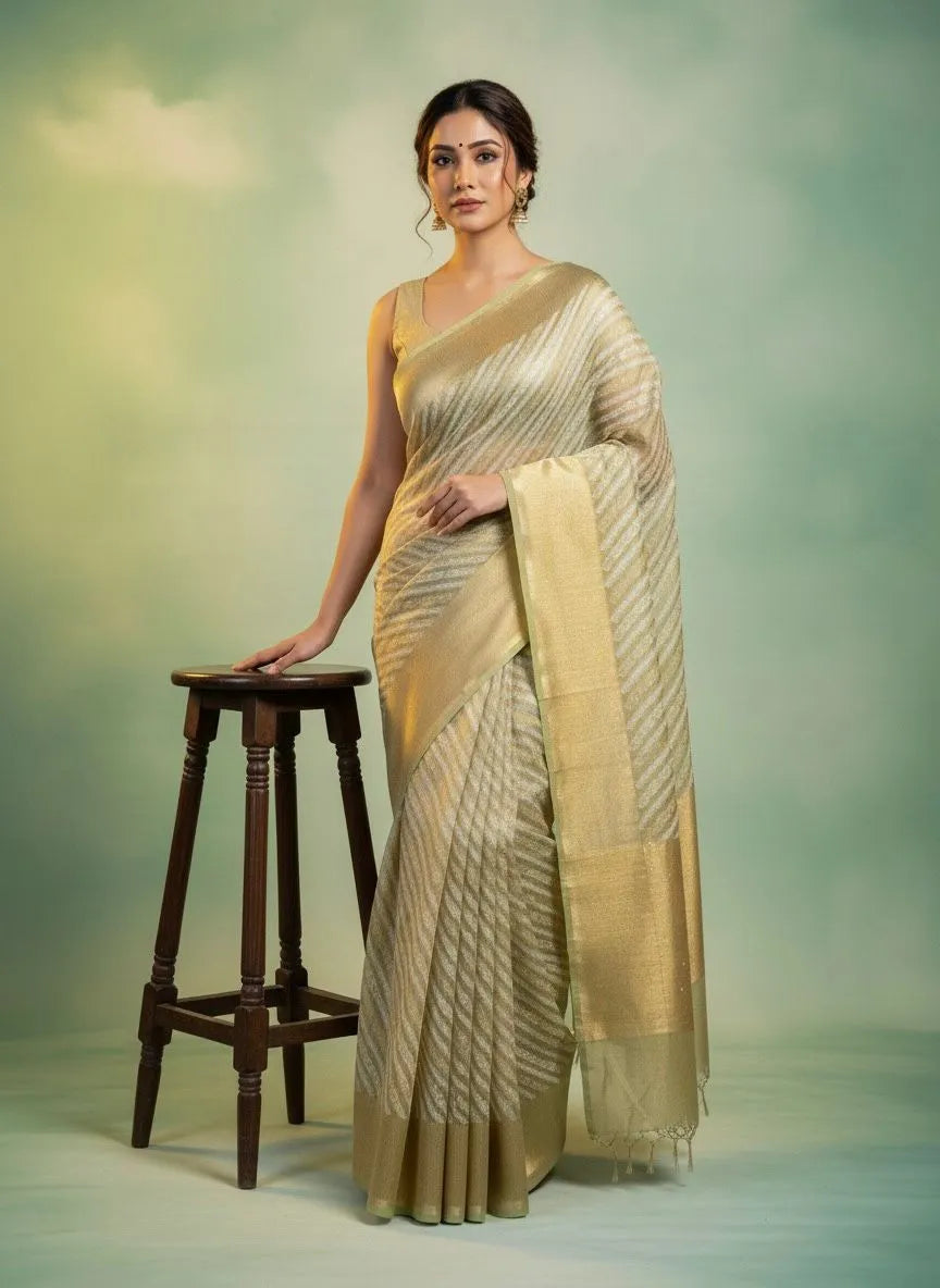 Ethereal Beauty: Soft & Sheer Kota Silk Saree-Exclusive Cutwork