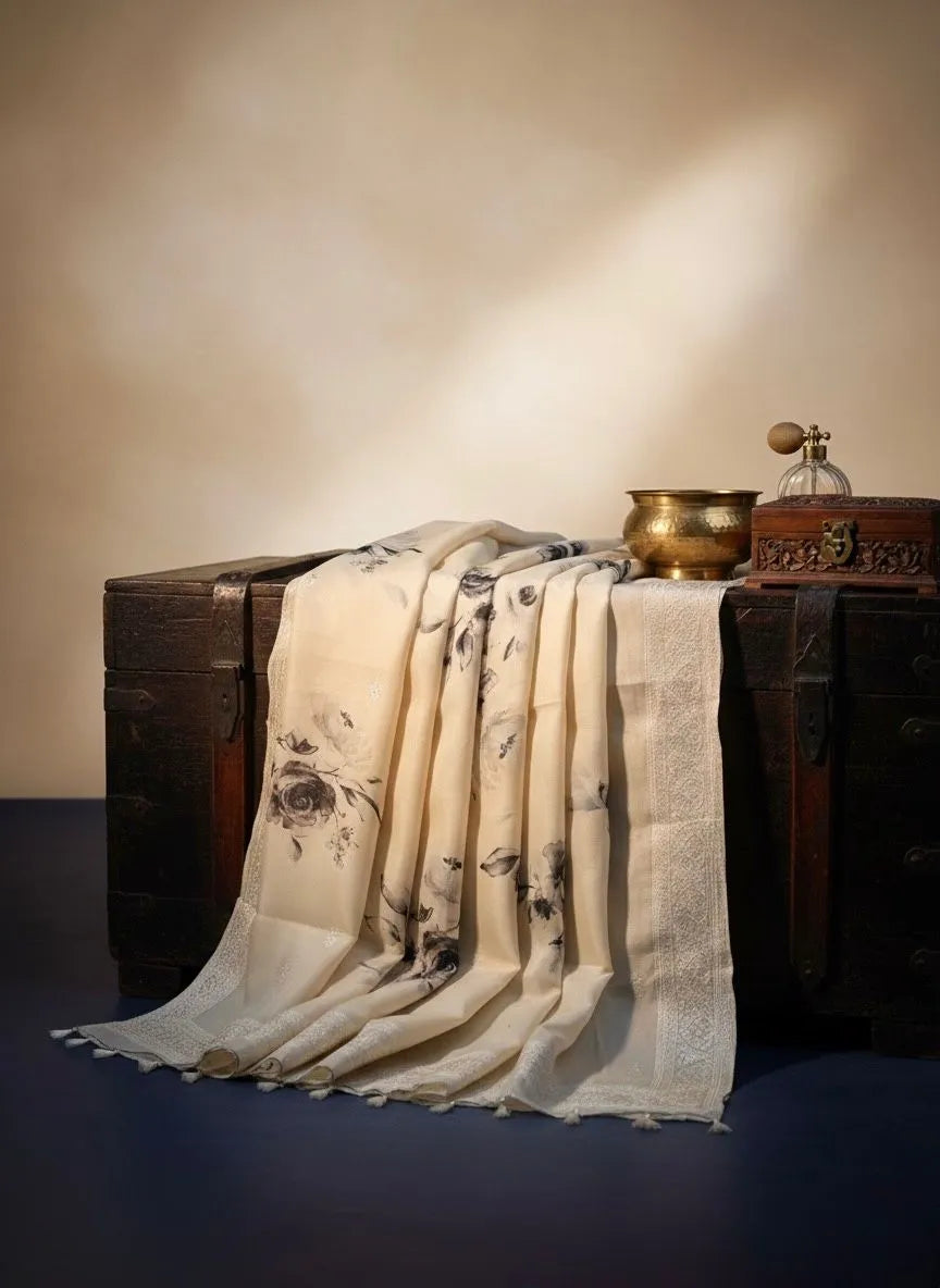 Heavy BR Work Saree-Tussar Silk