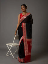 Banarasi Pure Khaddi Chiffon Saree- Contrast