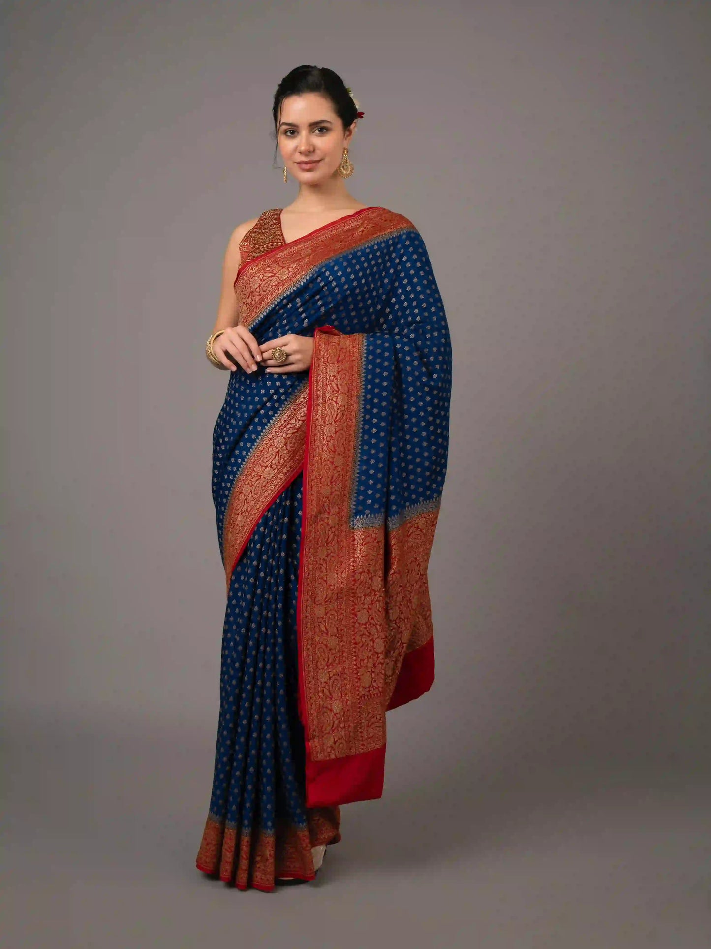 Pure Banarasi Crepe Silk Saree