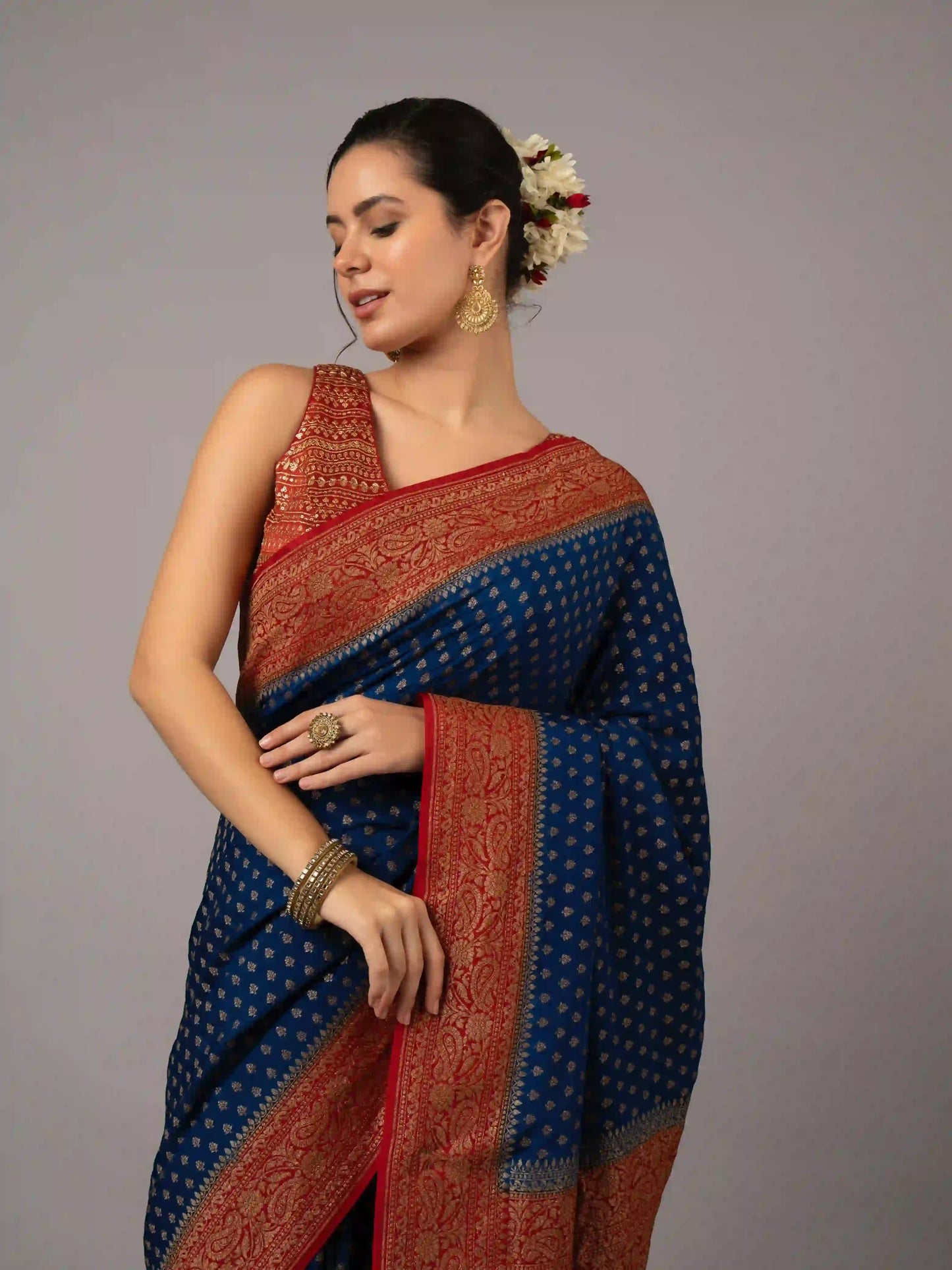 Pure Banarasi Crepe Silk Saree