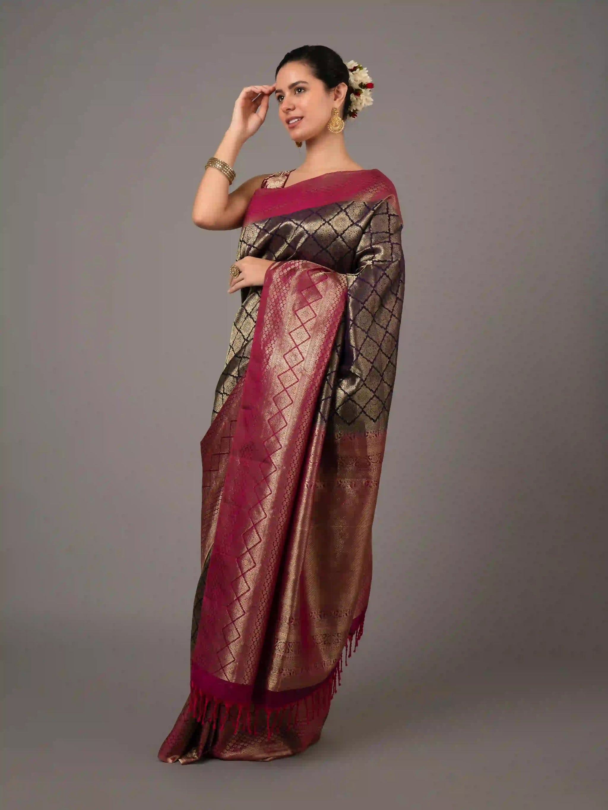 Pure Kanchi Jhalak Silk Saree