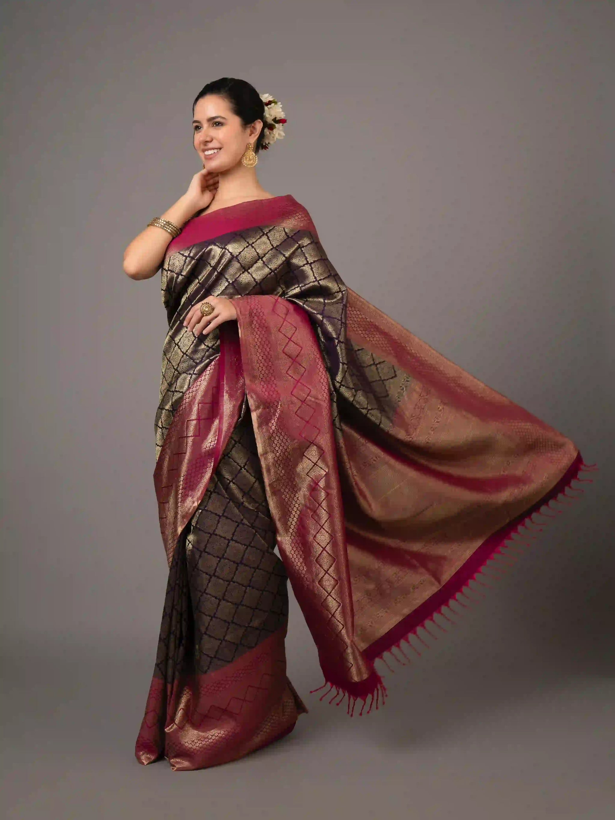 Pure Kanchi Jhalak Silk Saree