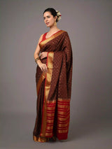 Pure Mysore Crepe Silk Saree-Rohini Chex