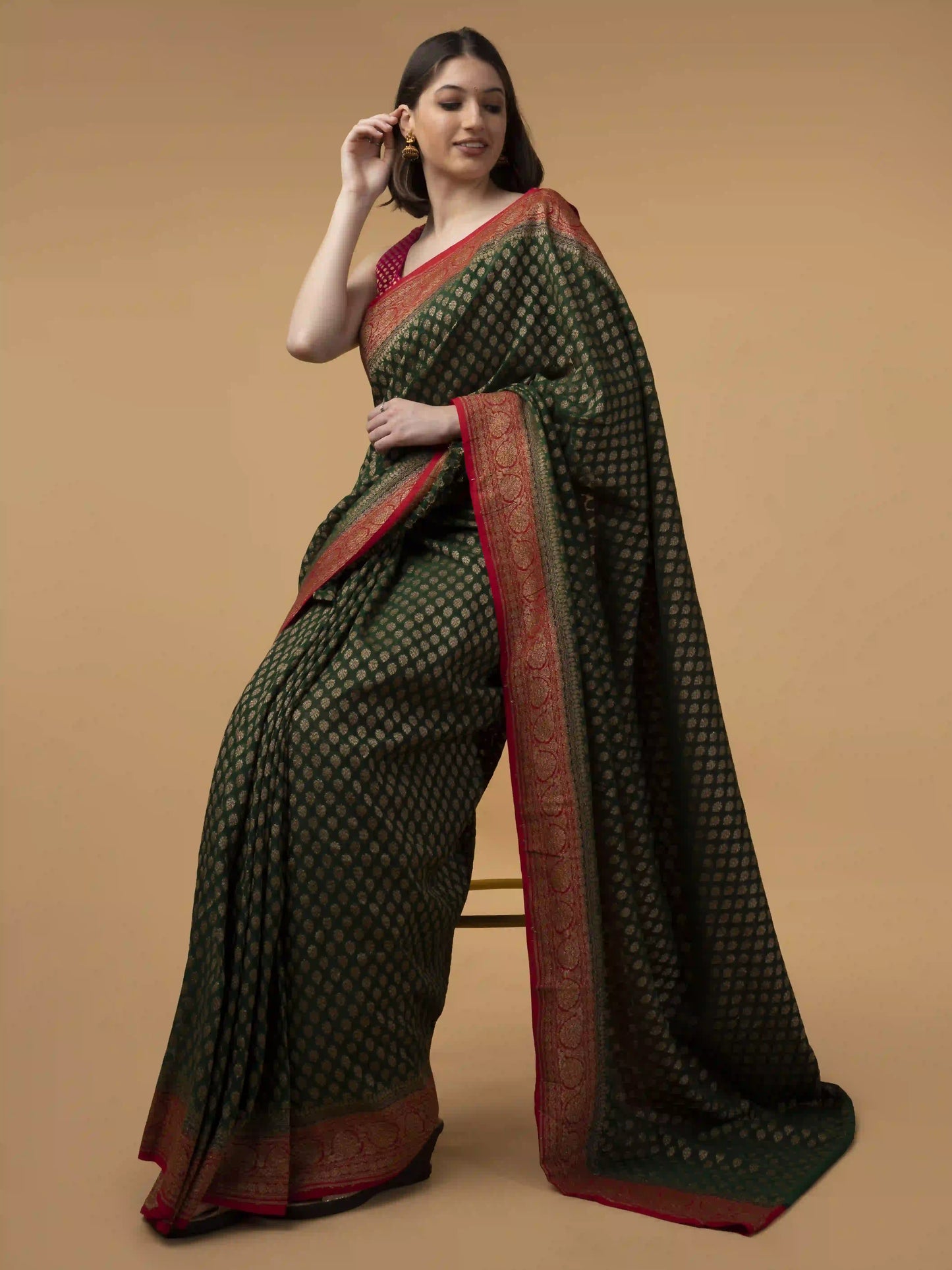 Pure Khaddi Georgette Silk Saree