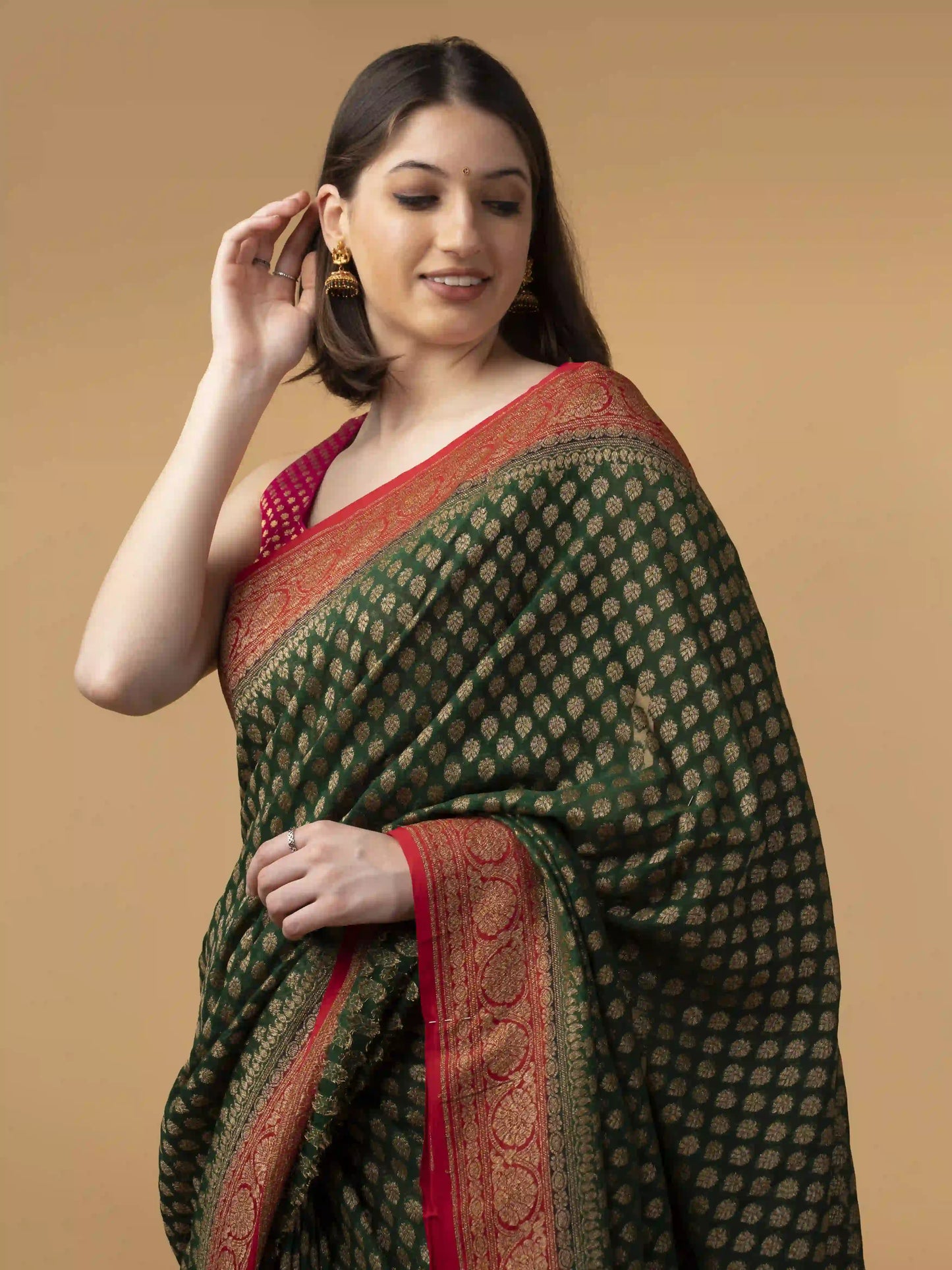 Pure Khaddi Georgette Silk Saree