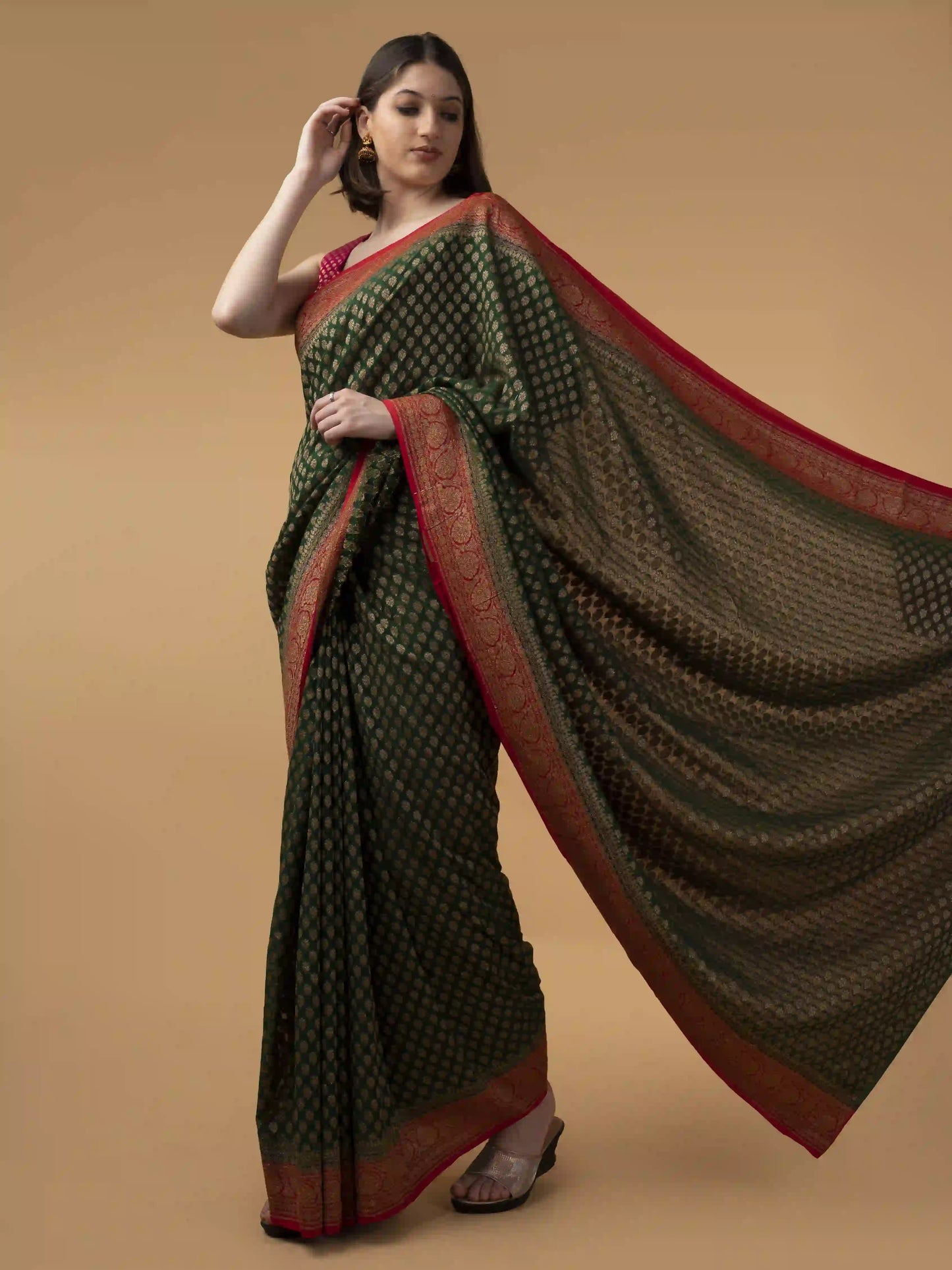 Pure Khaddi Georgette Silk Saree