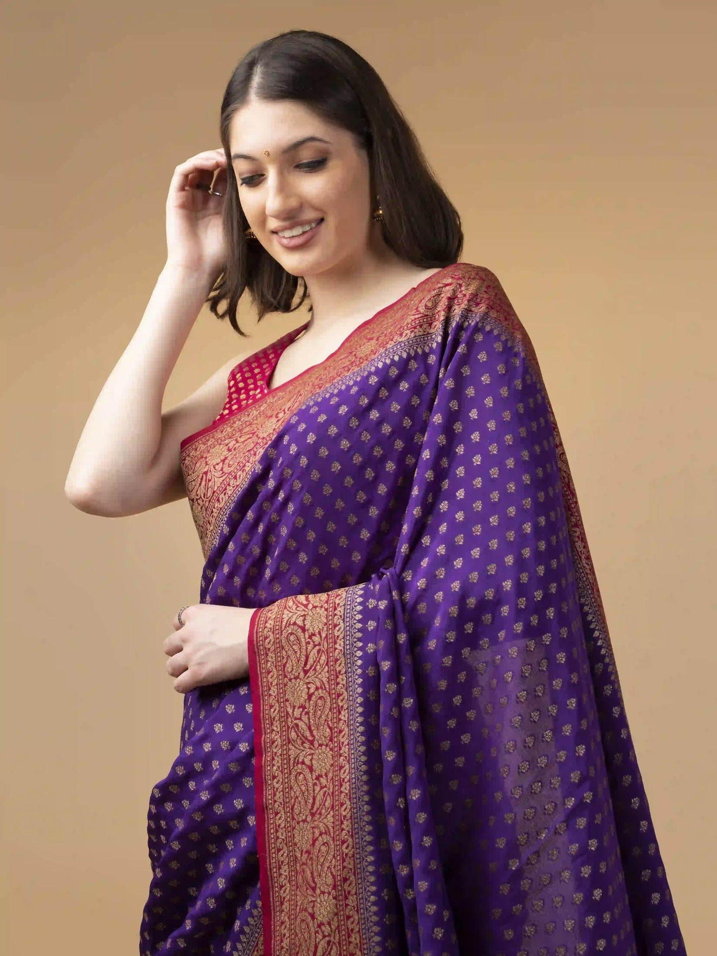 Pure Banarasi Crepe Silk Saree