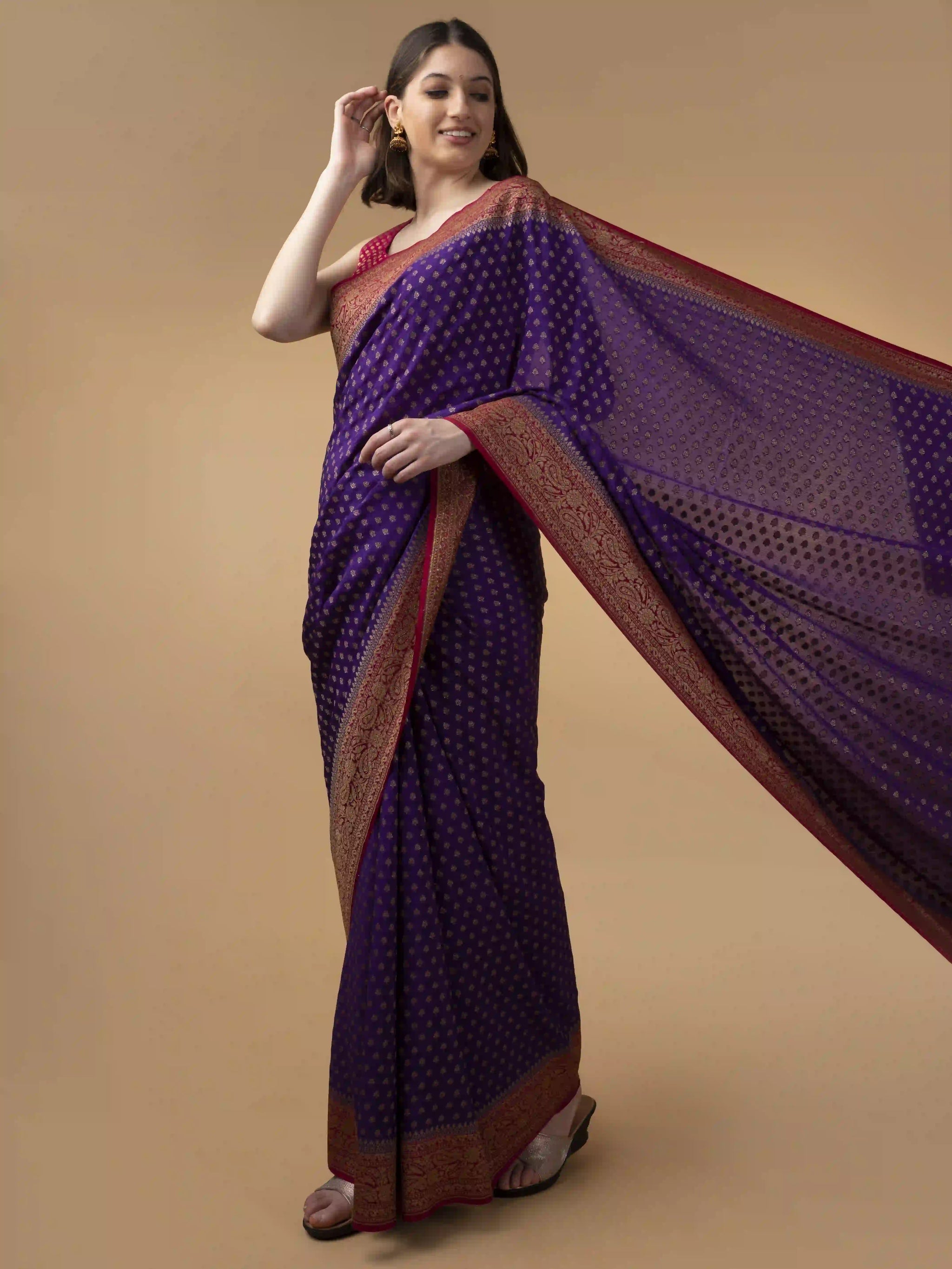 Pure Banarasi Crepe Silk Saree