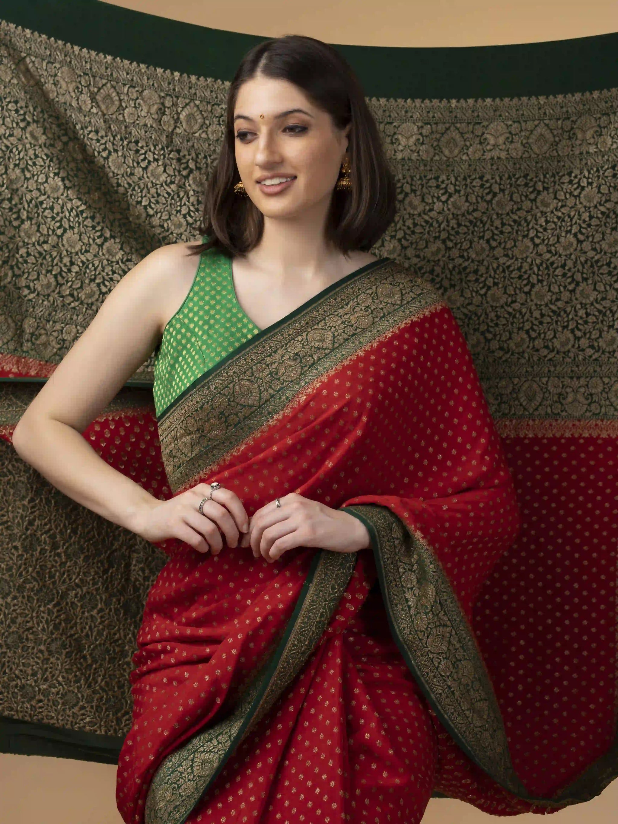 Pure Banarasi Crepe Silk Saree
