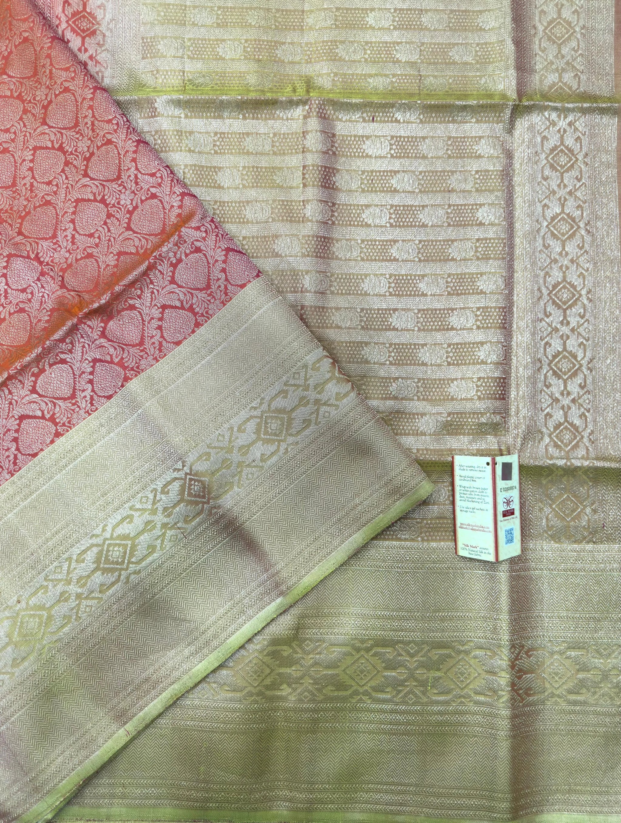 Pure Soft Kanjivaram Silk Saree – (Kanchi Jhalak)