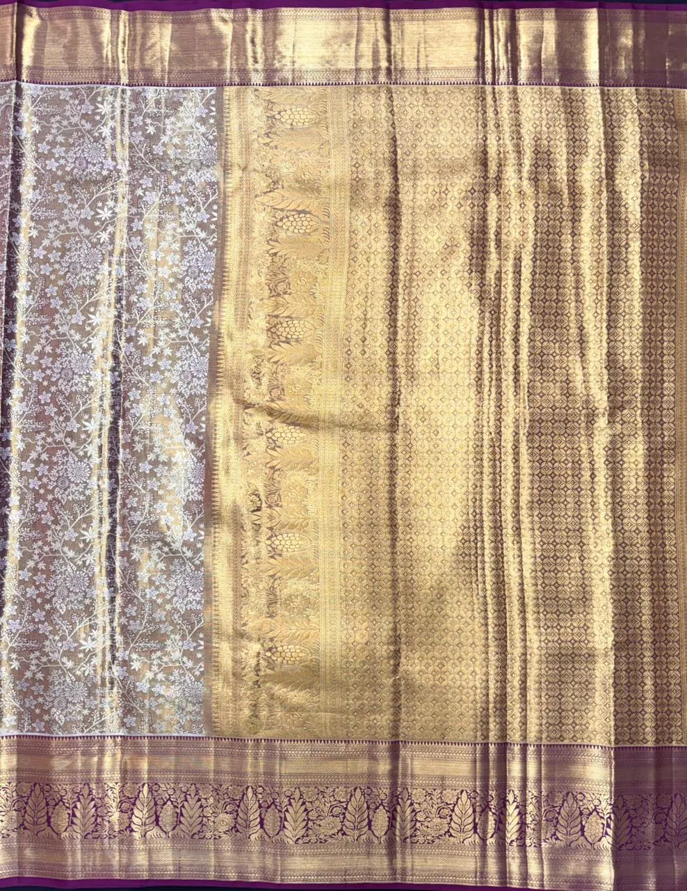 Pure Kanchi Tussar Silk Saree-Pure Chanda Silk
