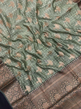 Luxury Drape: Authentic Pure Chinya Silk Saree-Pure chinya silk H