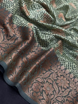 Luxury Drape: Authentic Pure Chinya Silk Saree-Pure chinya silk H