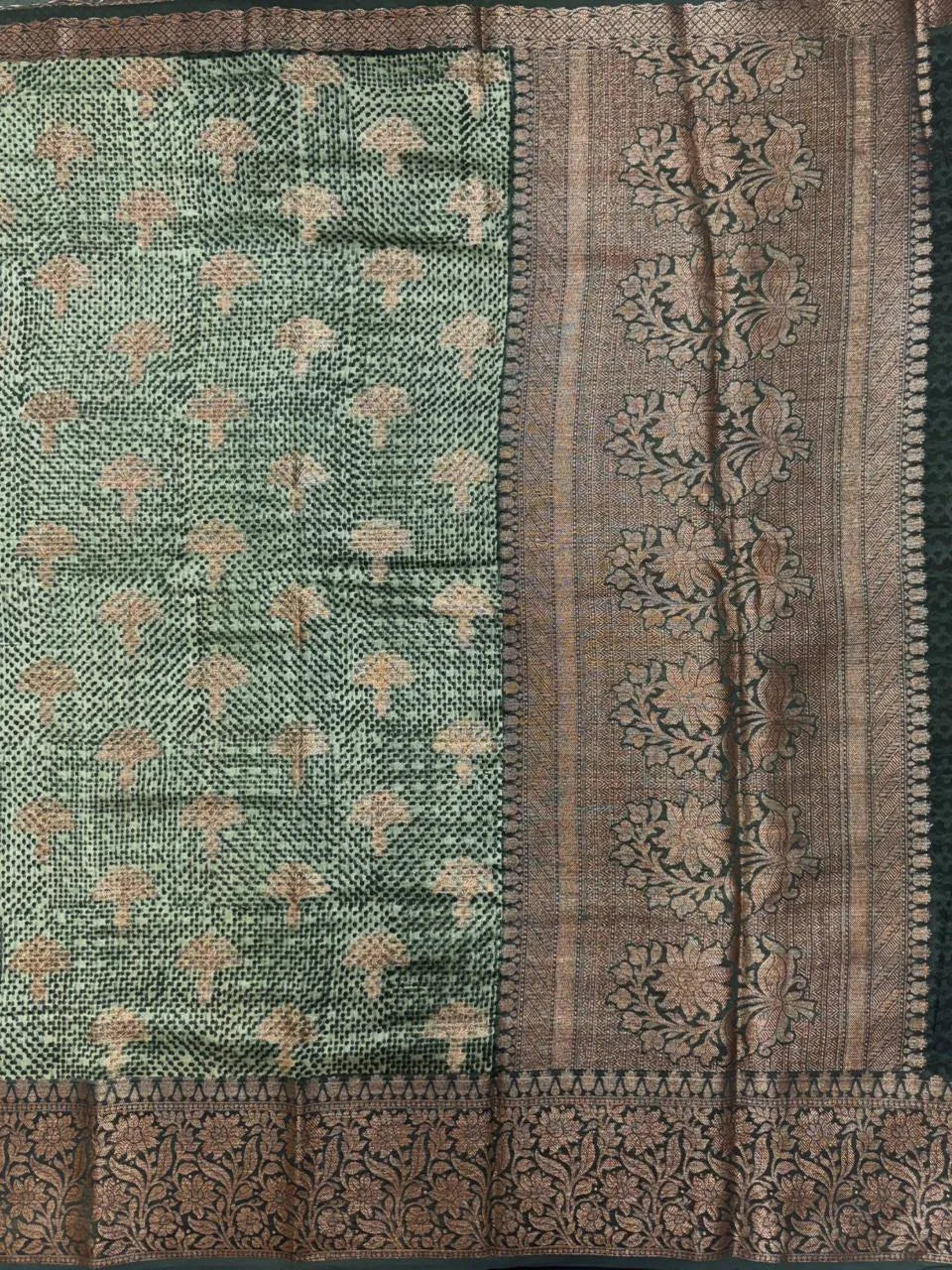 Luxury Drape: Authentic Pure Chinya Silk Saree-Pure chinya silk H