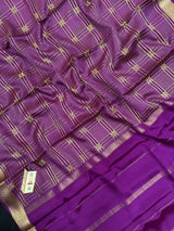 Mysore Silk Saree with Royal Chex Pattern (Chamundi)