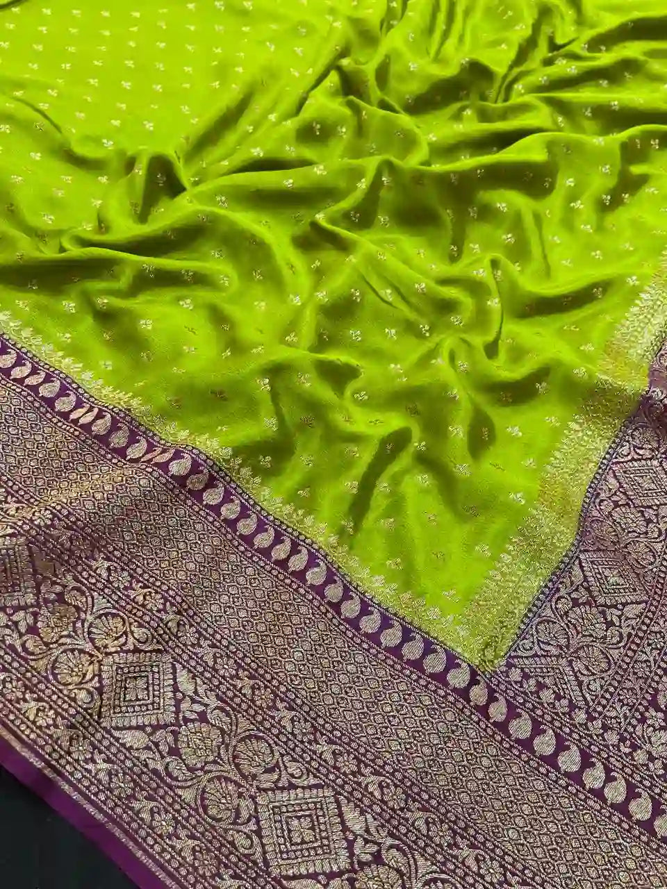 Pure Banarasi Crepe Silk Saree
