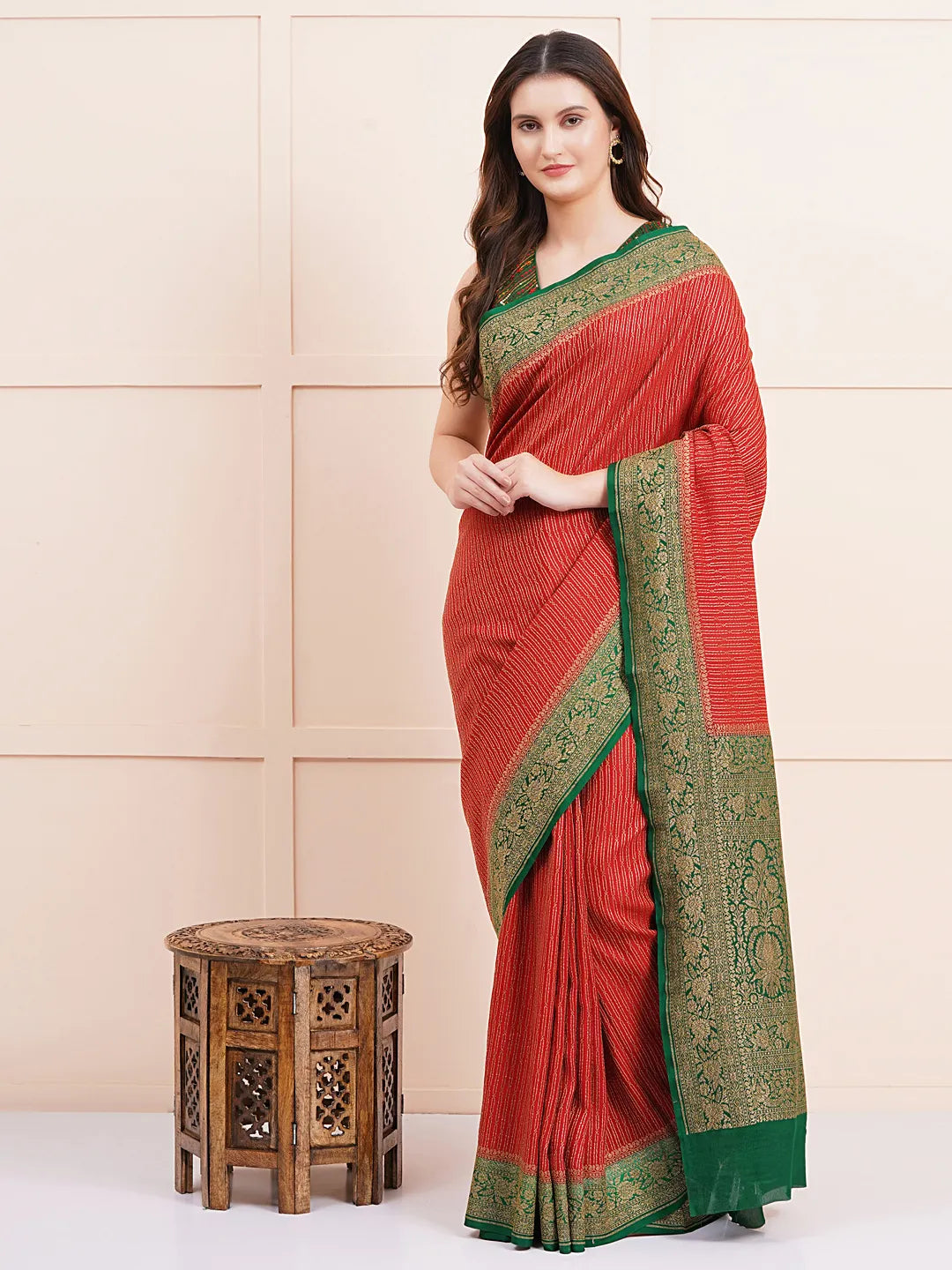 Pure Banarasi Crepe Silk Saree