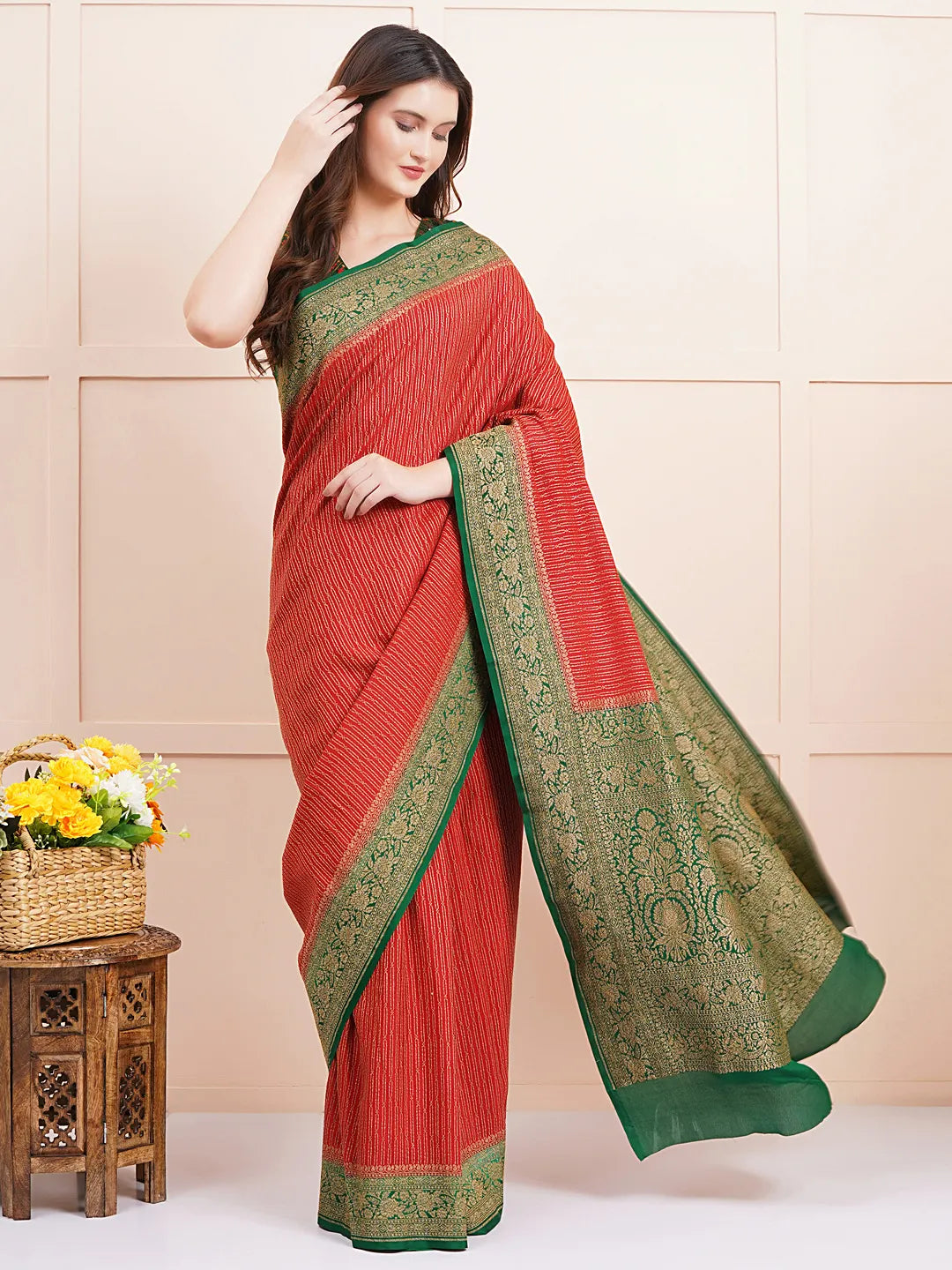 Pure Banarasi Crepe Silk Saree