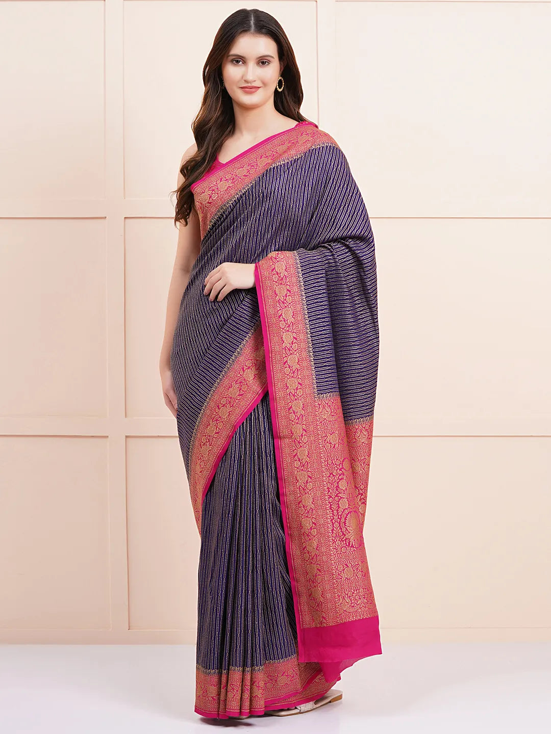 Pure Banarasi Crepe Silk Saree