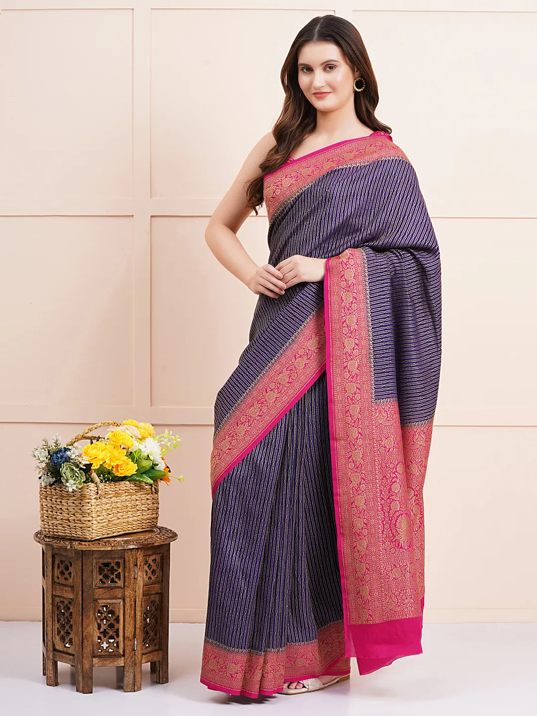 Pure Banarasi Crepe Silk Saree