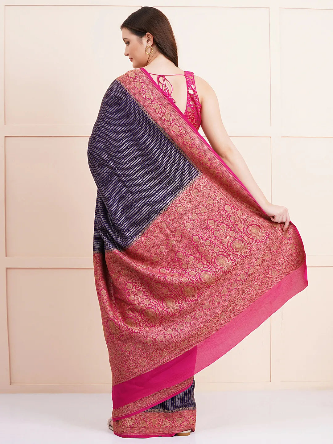 Pure Banarasi Crepe Silk Saree