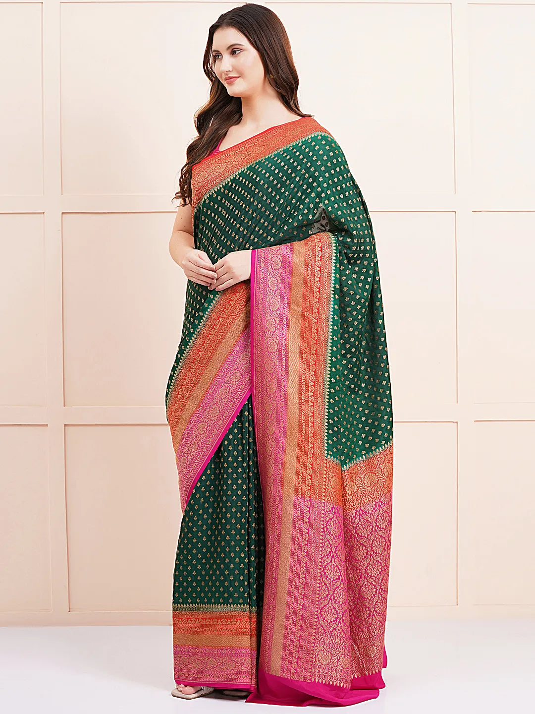 Pure Banarasi 3D Crape Silk Saree 