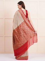 Timeless Pure Khaddi Georgette Silk Saree – The Ultimate Ethnic Wear for Wedding Celebrations.