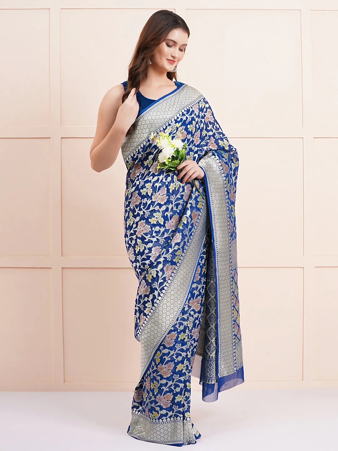Exquisite Pure Khaddi Georgette Saree – Ideal Choice for Traditional and Celebration Wear