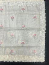 EMB Organza Saree with Intricate Thread Work