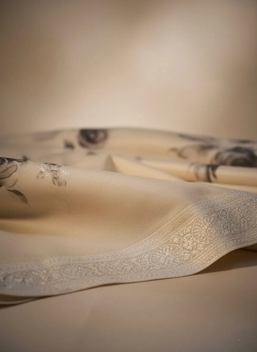 Heavy BR Work Saree-Tussar Silk 