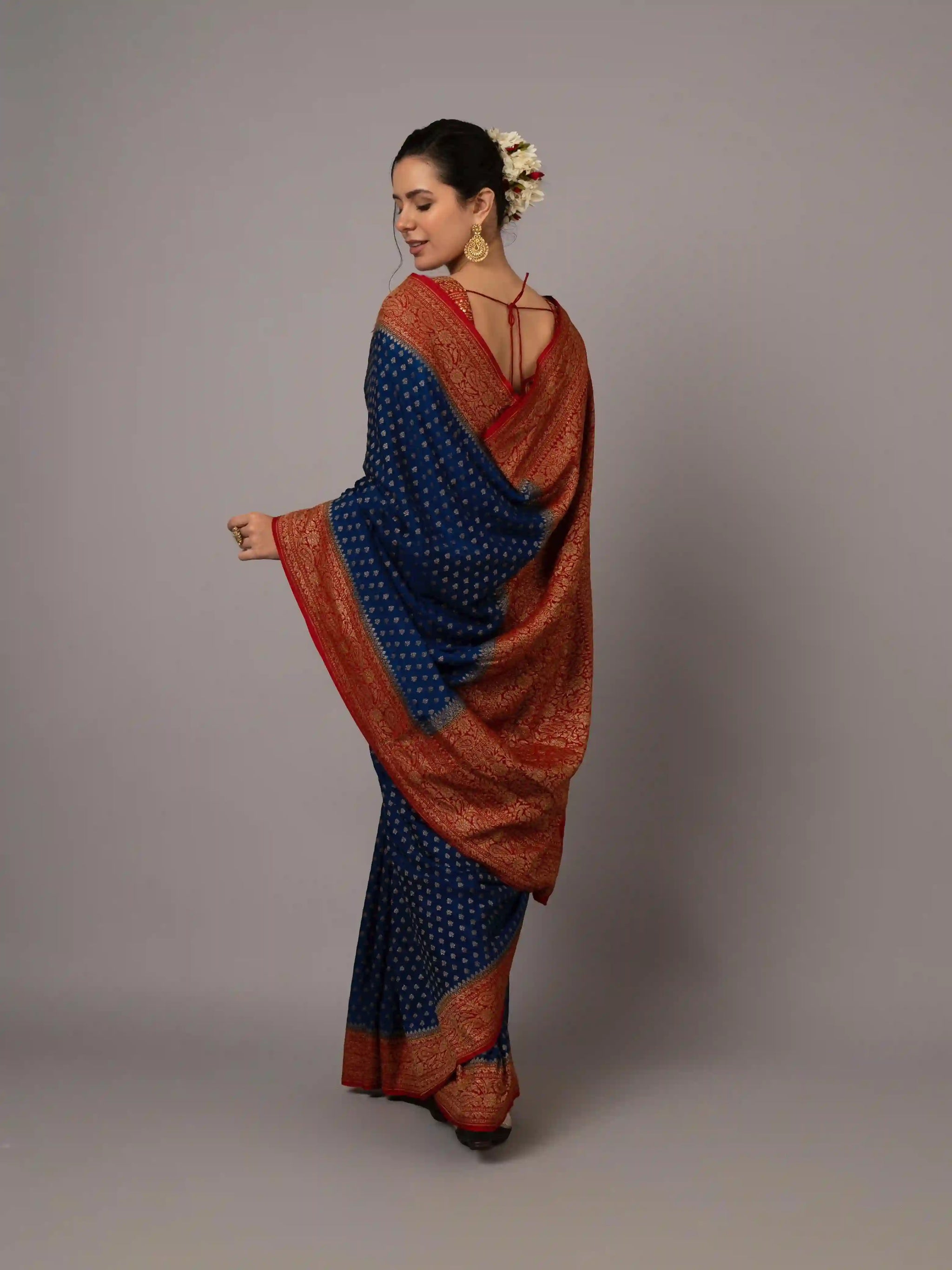 Pure Banarasi Crepe Silk Saree