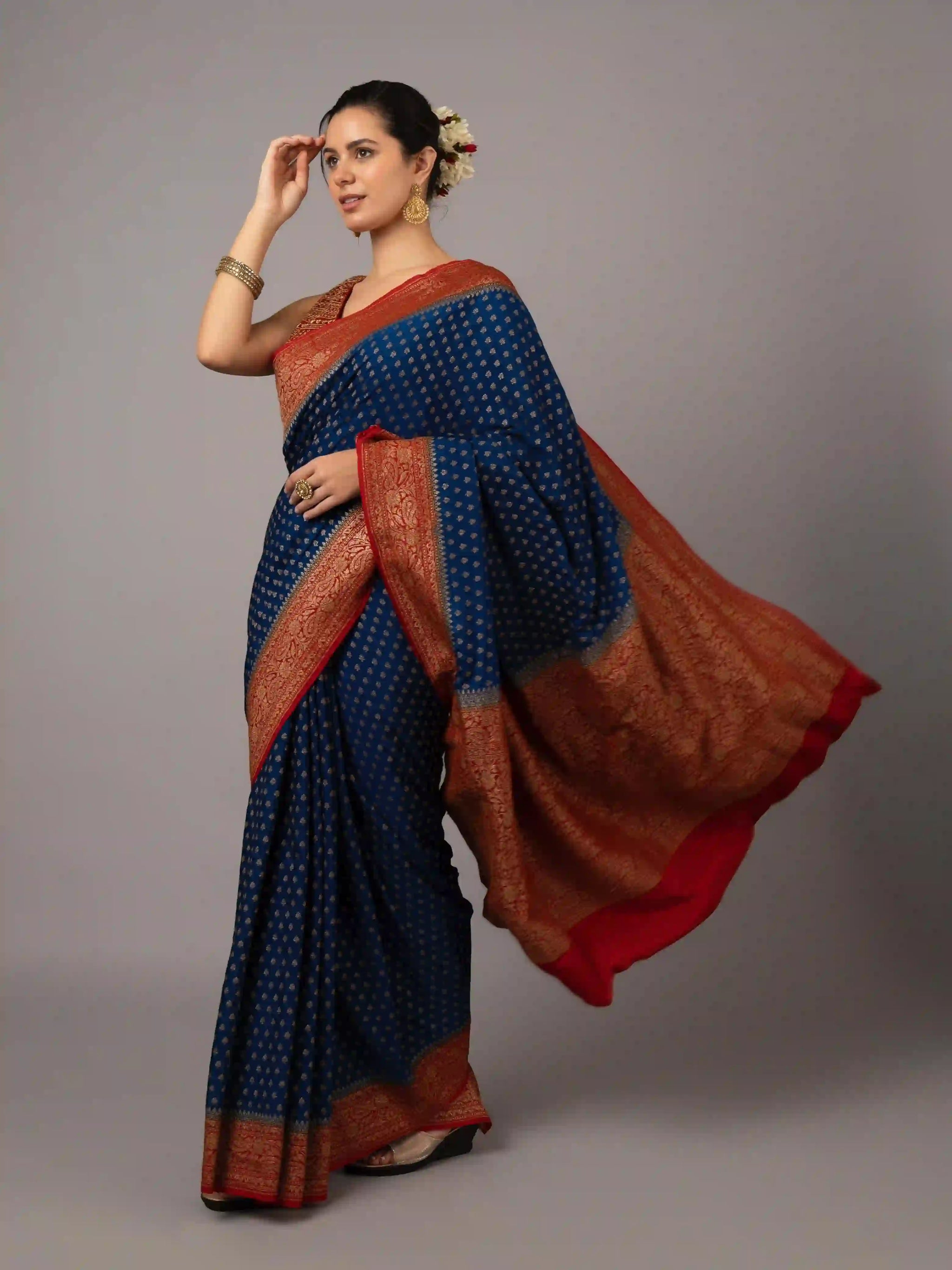 Pure Banarasi Crepe Silk Saree
