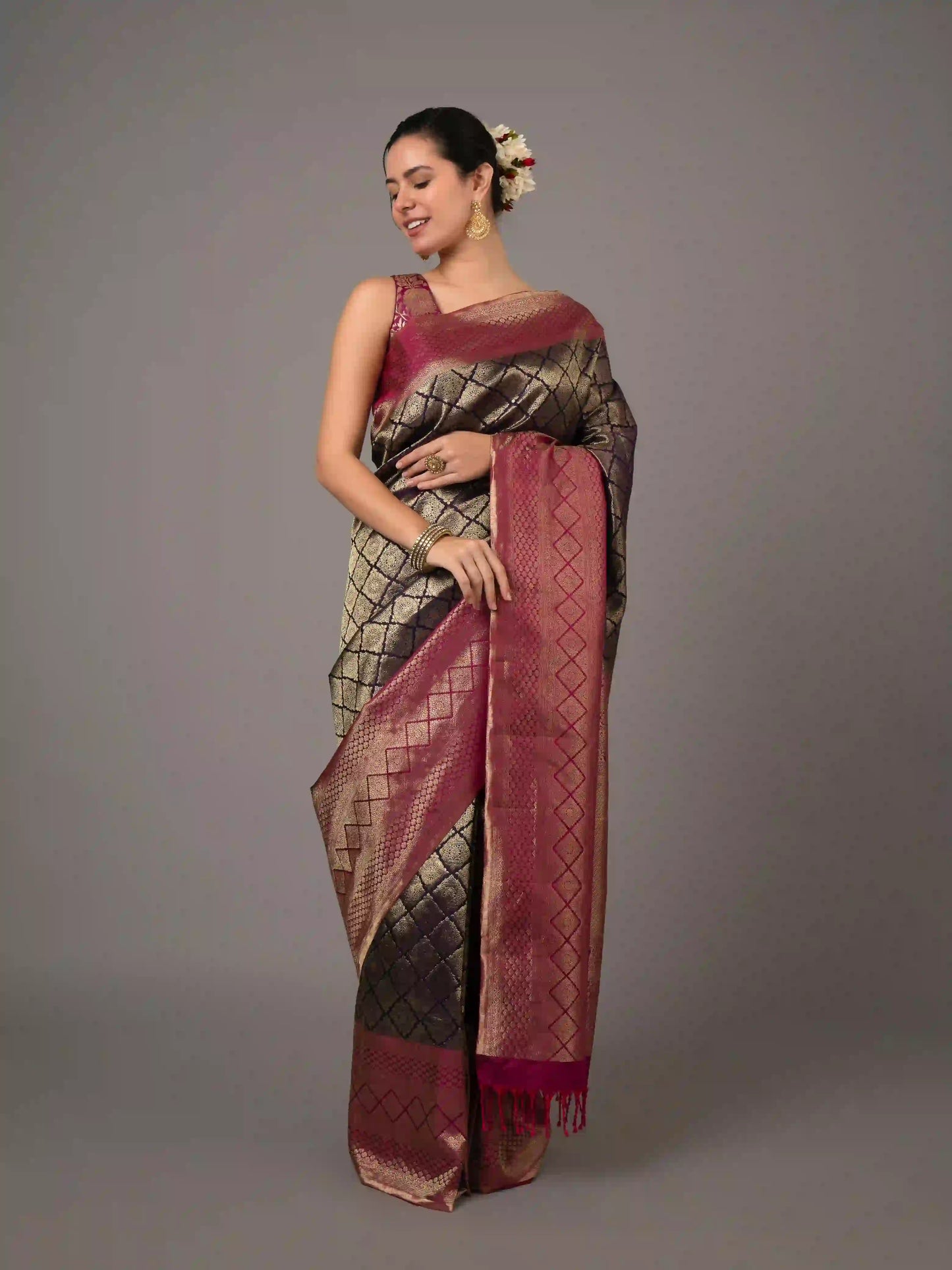 Pure Kanchi Jhalak Silk Saree