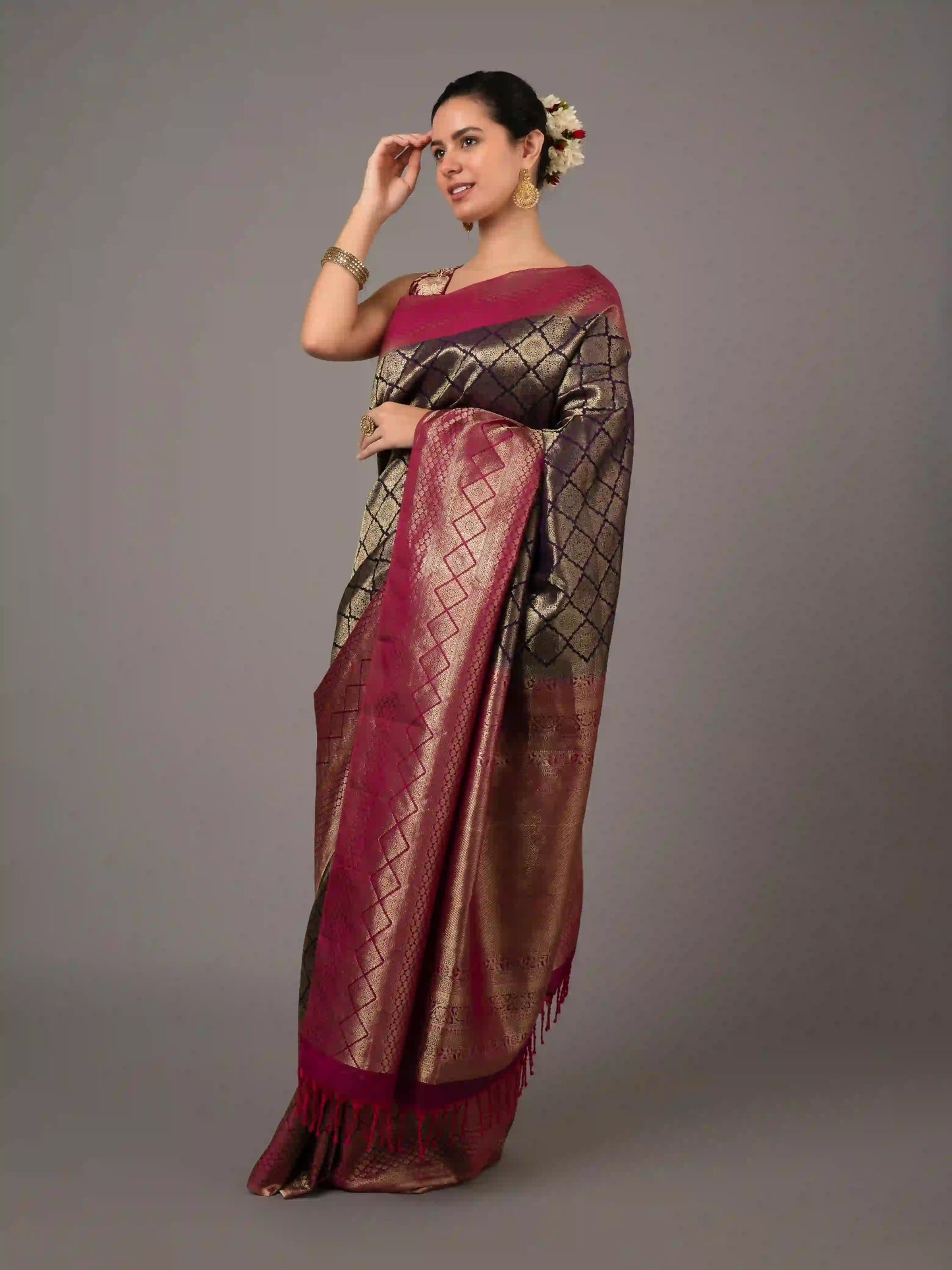 Pure Kanchi Jhalak Silk Saree