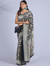 Meena Kari Pure Khaddi Georgette Saree