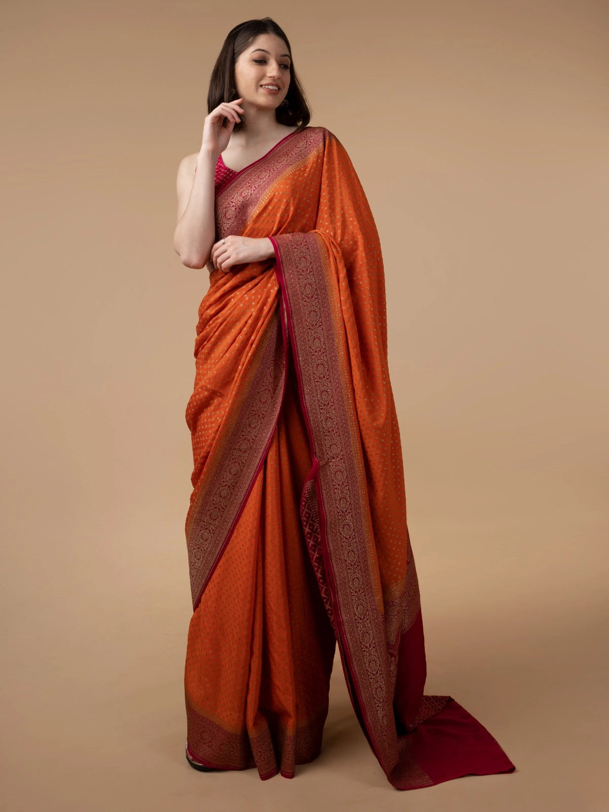 Pure Banarasi Crepe Silk Saree