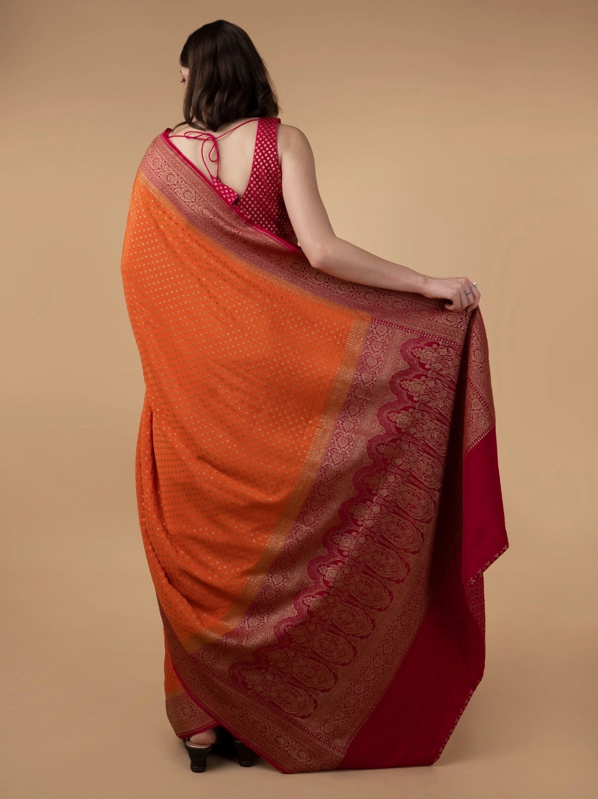 Pure Banarasi Crepe Silk Saree