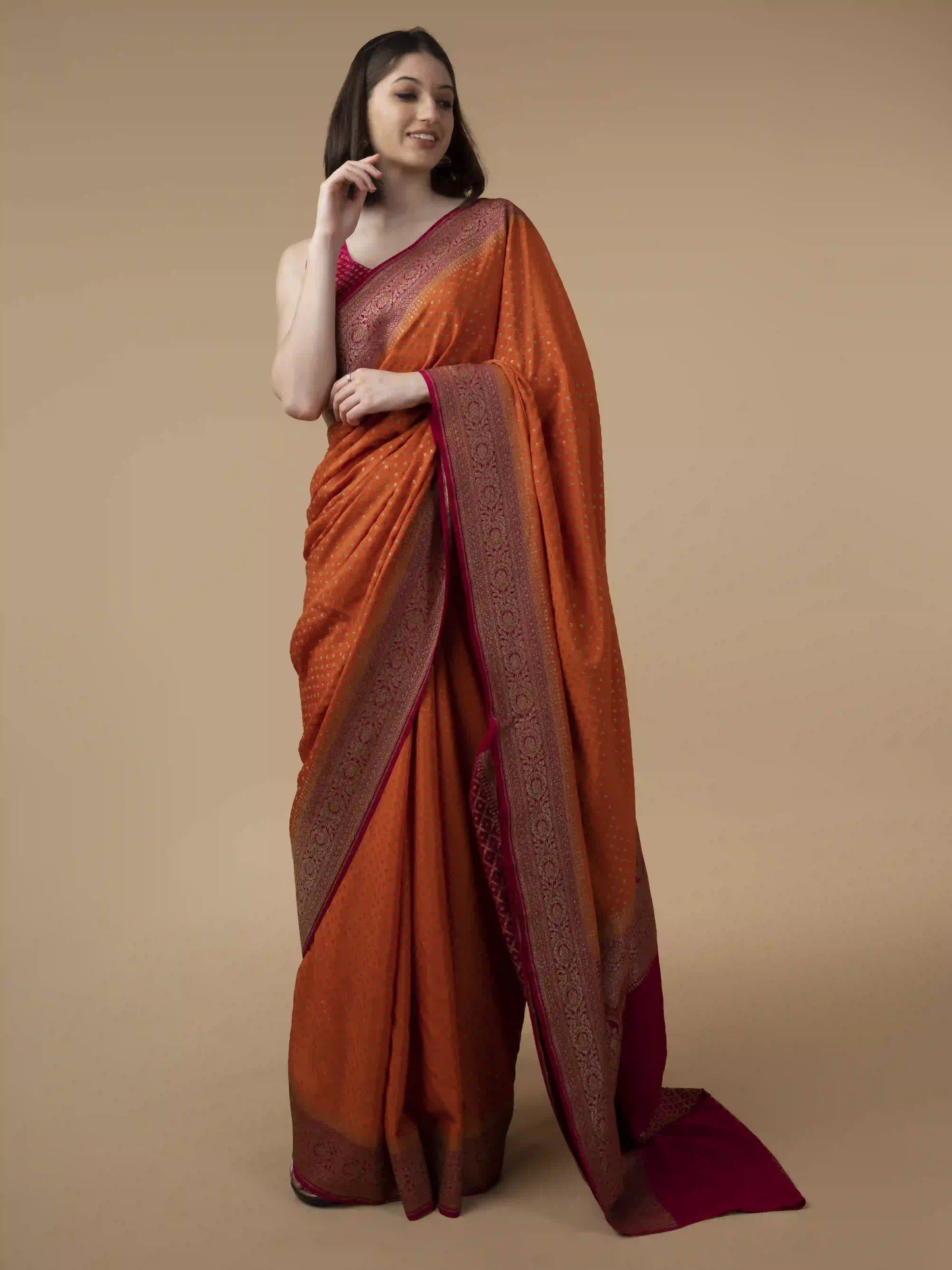Pure Banarasi Crepe Silk Saree