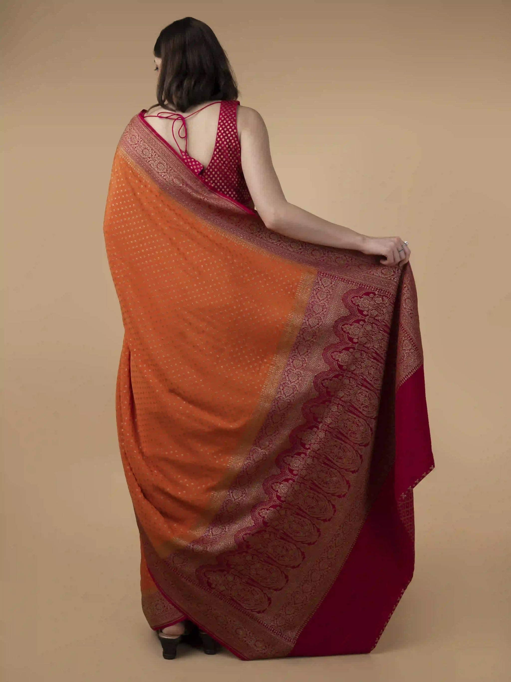 Pure Banarasi Crepe Silk Saree