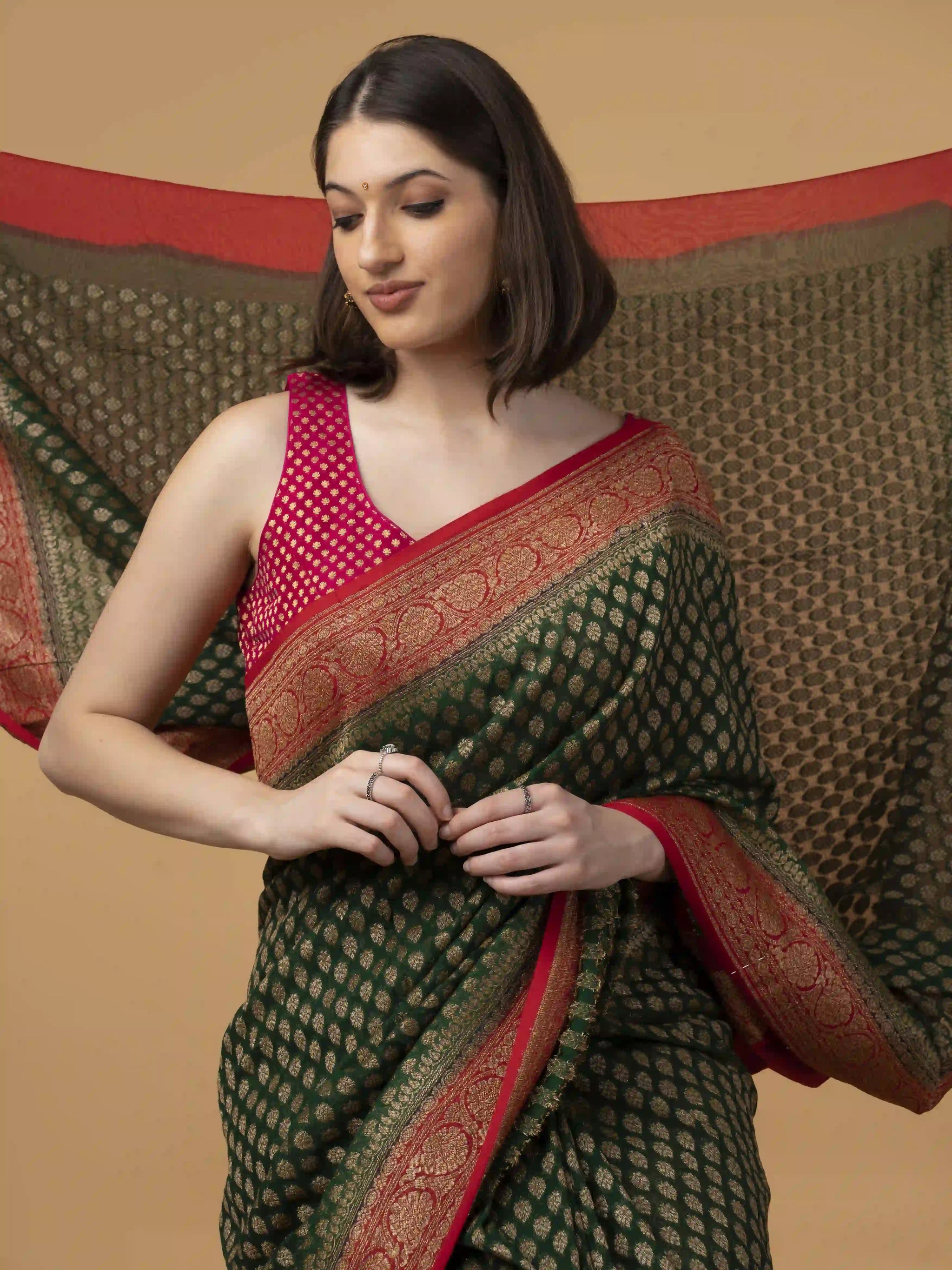 Pure Khaddi Georgette Silk Saree